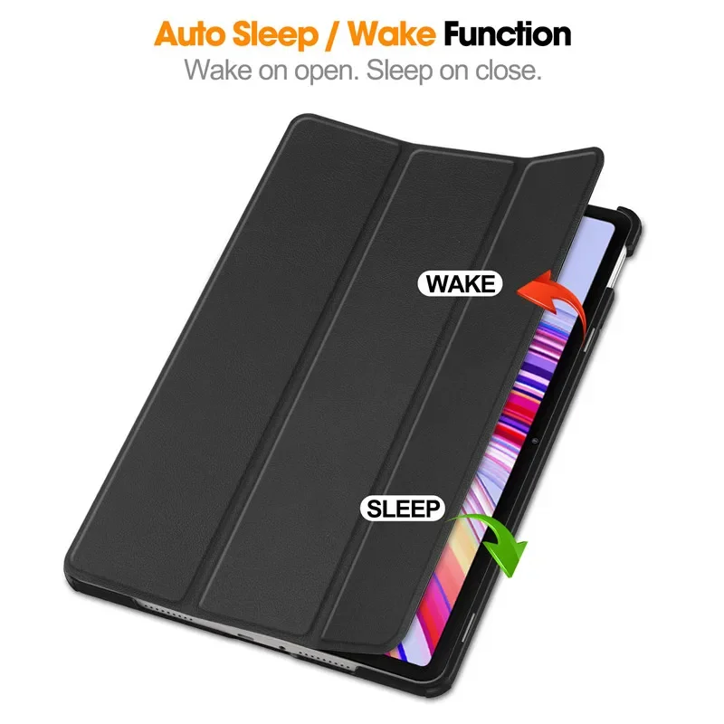 حافظة لهاتف Xiaomi Redmi Pad Pro 2024 قابلة للطي لهاتف Red Mi Pad Pro 12.1 POCO Pad 12 1 غطاء لوحي مع نوم تلقائي