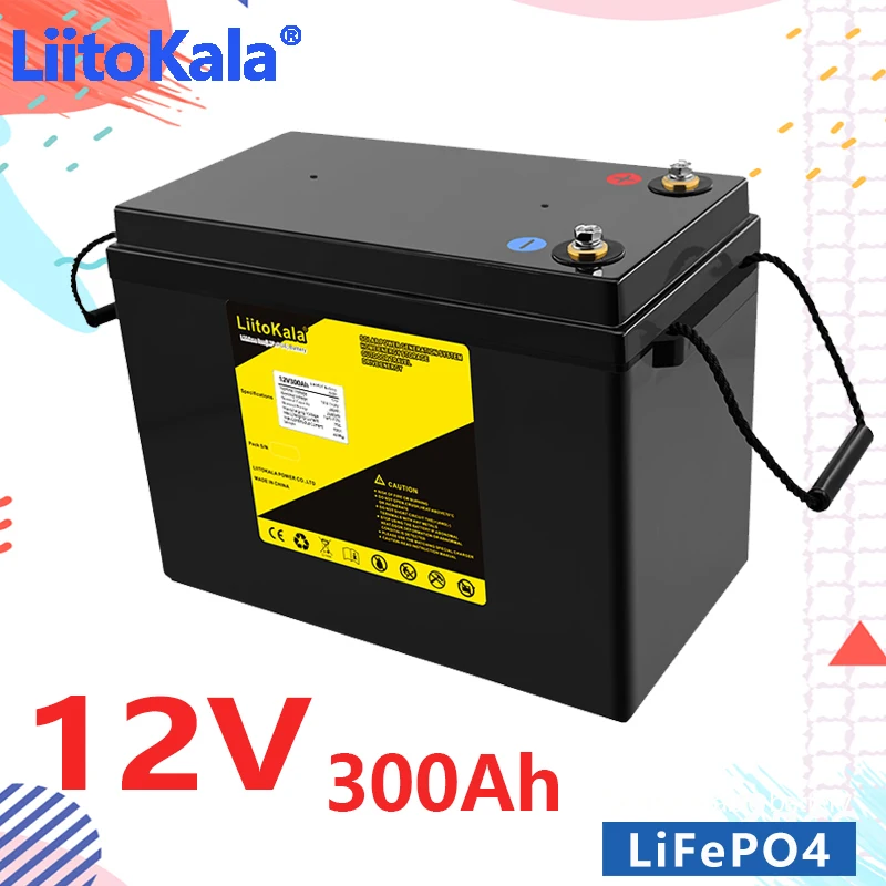 12V 300Ah LiFePO4 Battery BMS Lithium Power Batteries 4000 Cycles For 12.8V RV Campers Golf Cart Off-Road Off-grid Solar Wind