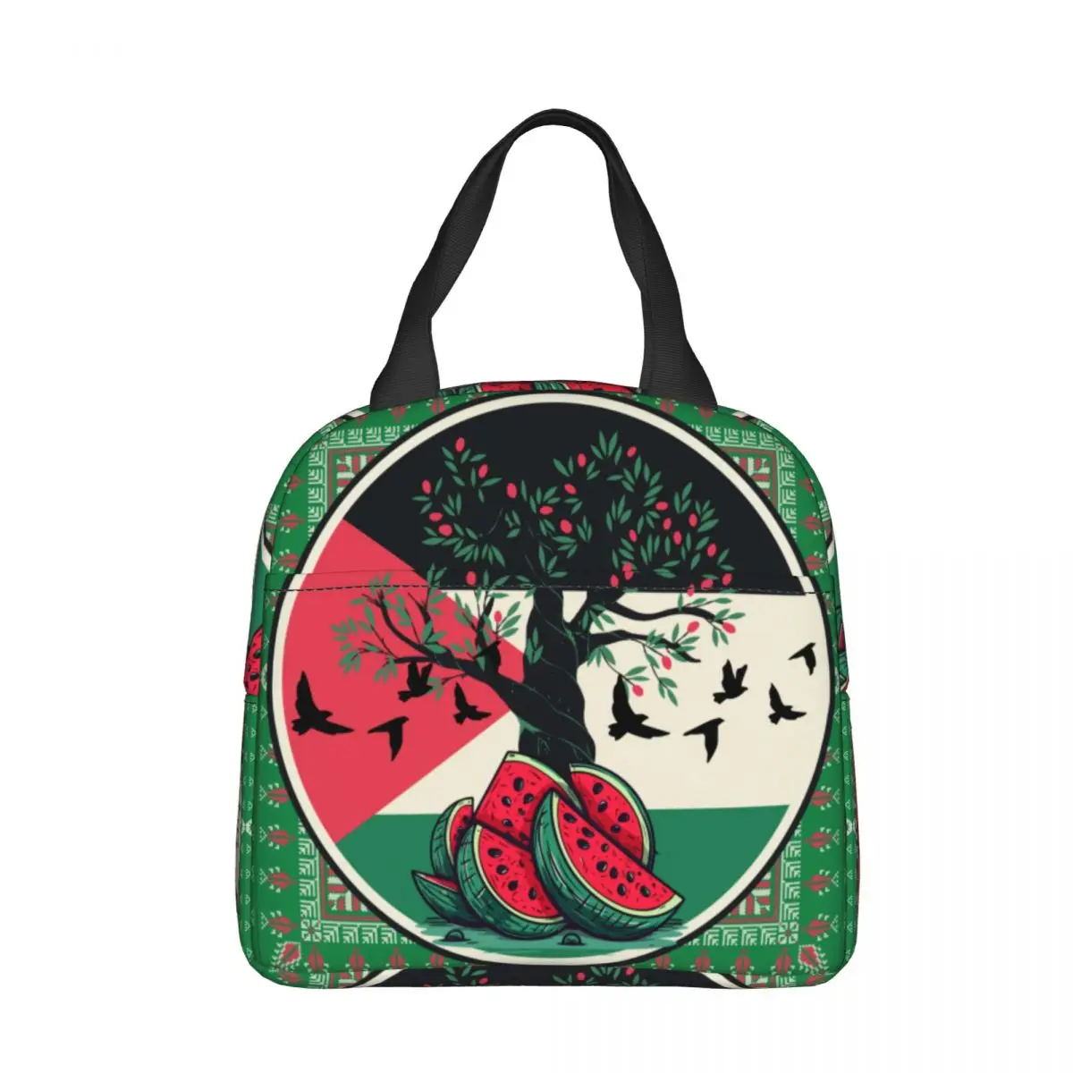 

Palestine Insulated Lunch Bag Portable Palestinian Meal Container Cooler Bag Tote Lunch Box School Picnic Girl Boy