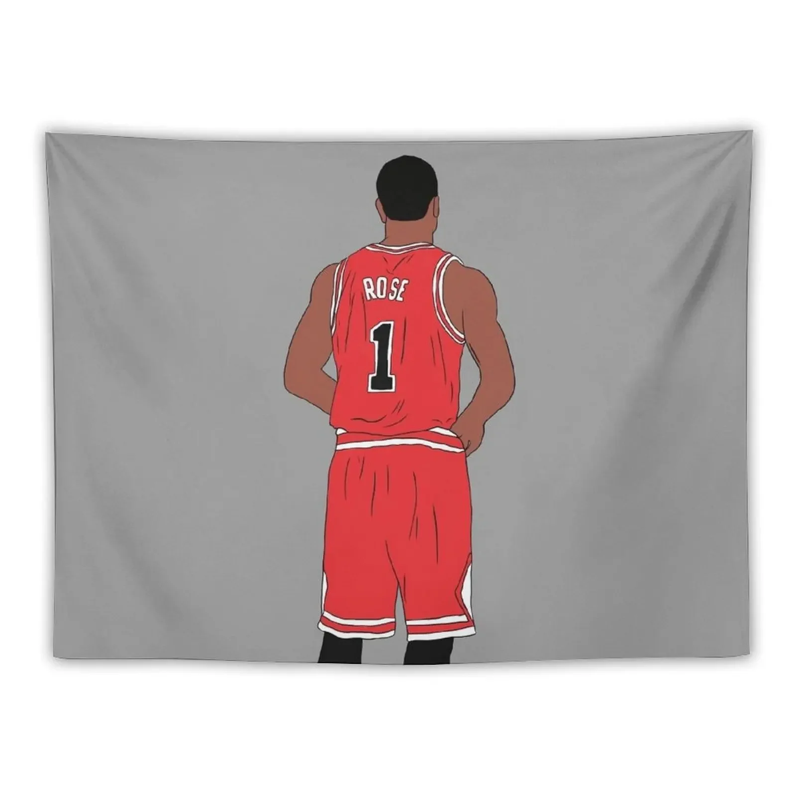 Derrick Rose Back-To Tapestry Aesthetics For Room Wall Tapestries Tapestry