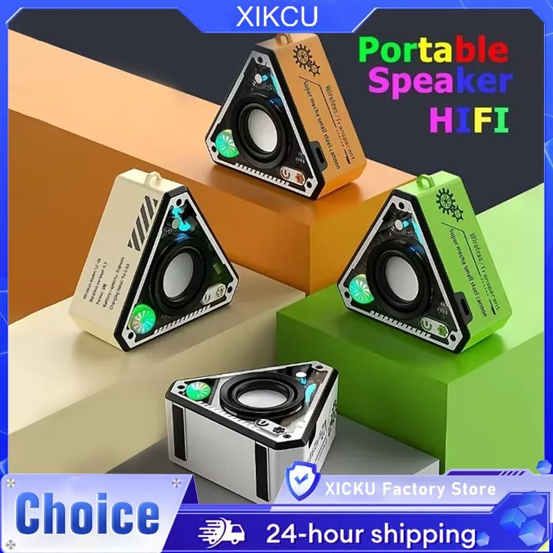 XIKCU Mini Cool Bluetooth Lautsprecher Subwoofer HiFi Surround Sound Outdoor Home Tragbare Drahtlose Bluetooth Lautsprecher Musik Player