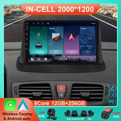 Android 15 Carplay Auto Car Radio Multimedia Player For Renault Megane 3 Fluence Samsung SM3 2008 - 2014 Stereo 2din Head Unit