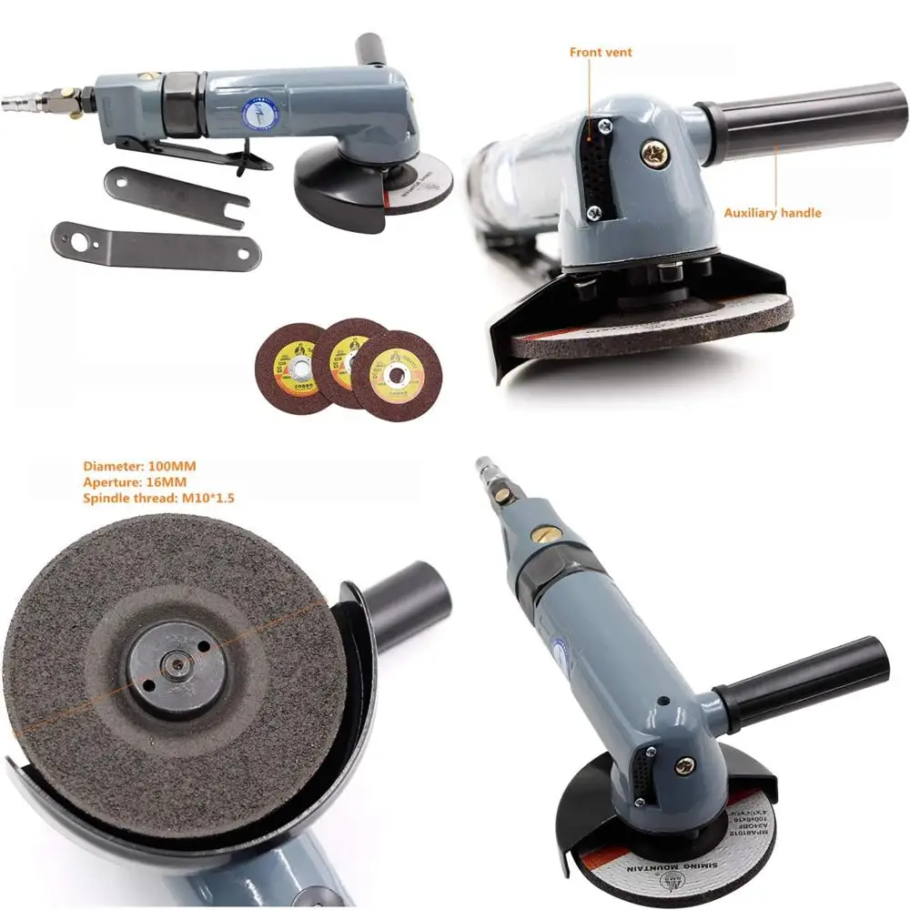

Промышленная пневматическая угловая шлифовальная машина 100 мм, 11000 об/мин для шлифования, полировки и шлифования.