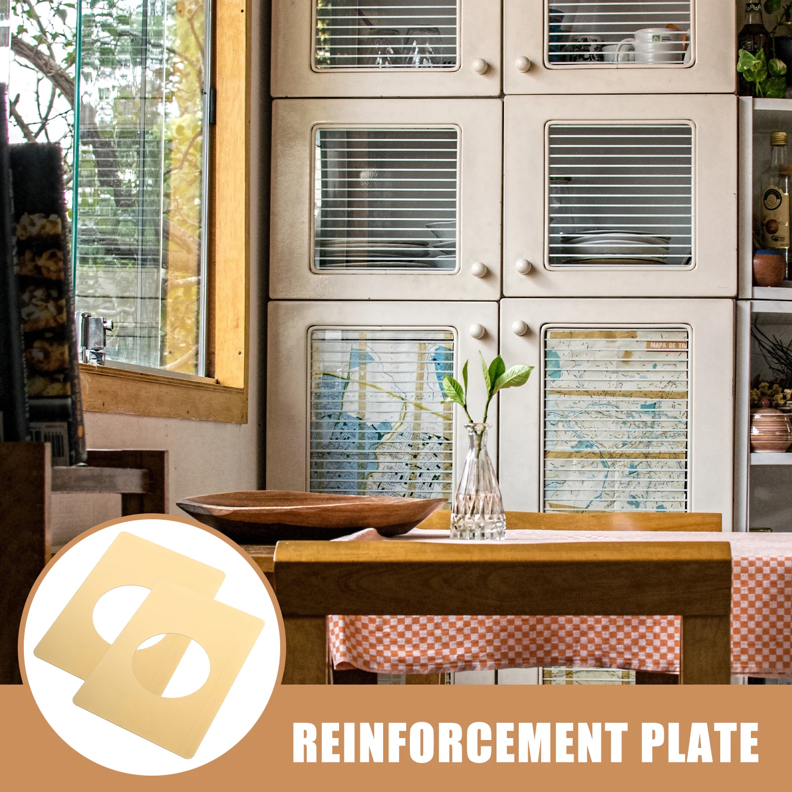 2 قطعة لوحة تعزيز الباب الفولاذ المقاوم للصدأ ديدبولت غطاء لوحة تحديد إصلاح لثقوب مقبض الباب الخدش #2