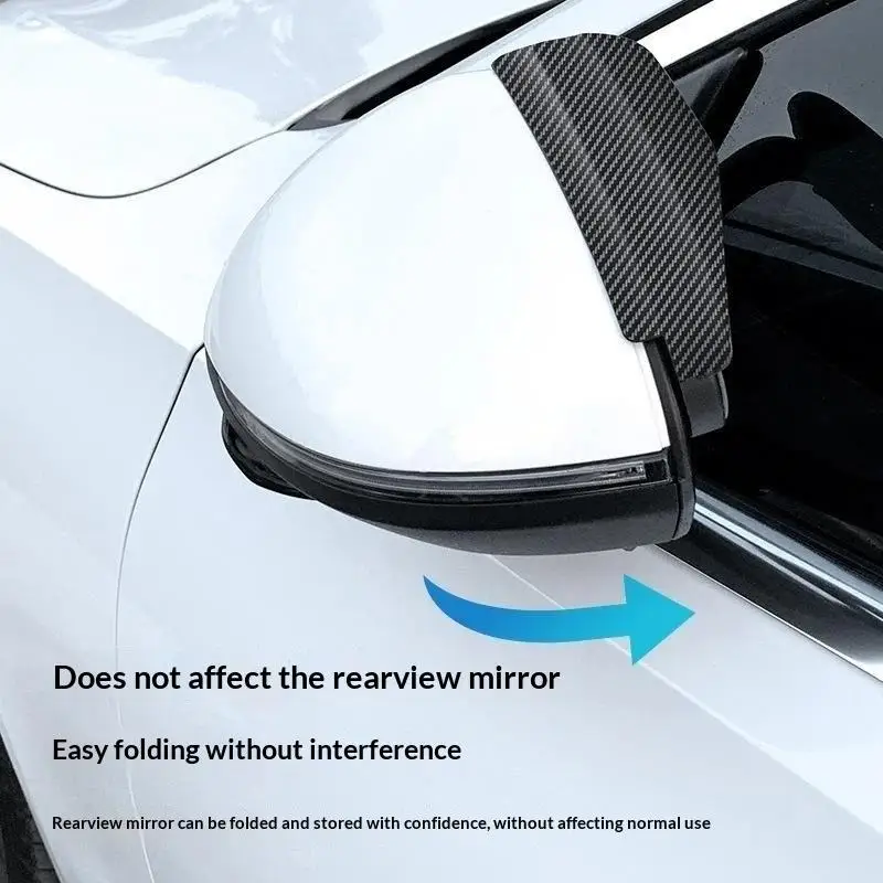 Car Blind Spot Rearview Convex Mirror Rainproof Wide Angle Shockproof Rain Shield Fit for Sedan SUV RV Truck