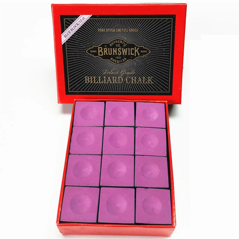 Craie bleue pour queue de billard, accessoire de snooker, 12 pièces