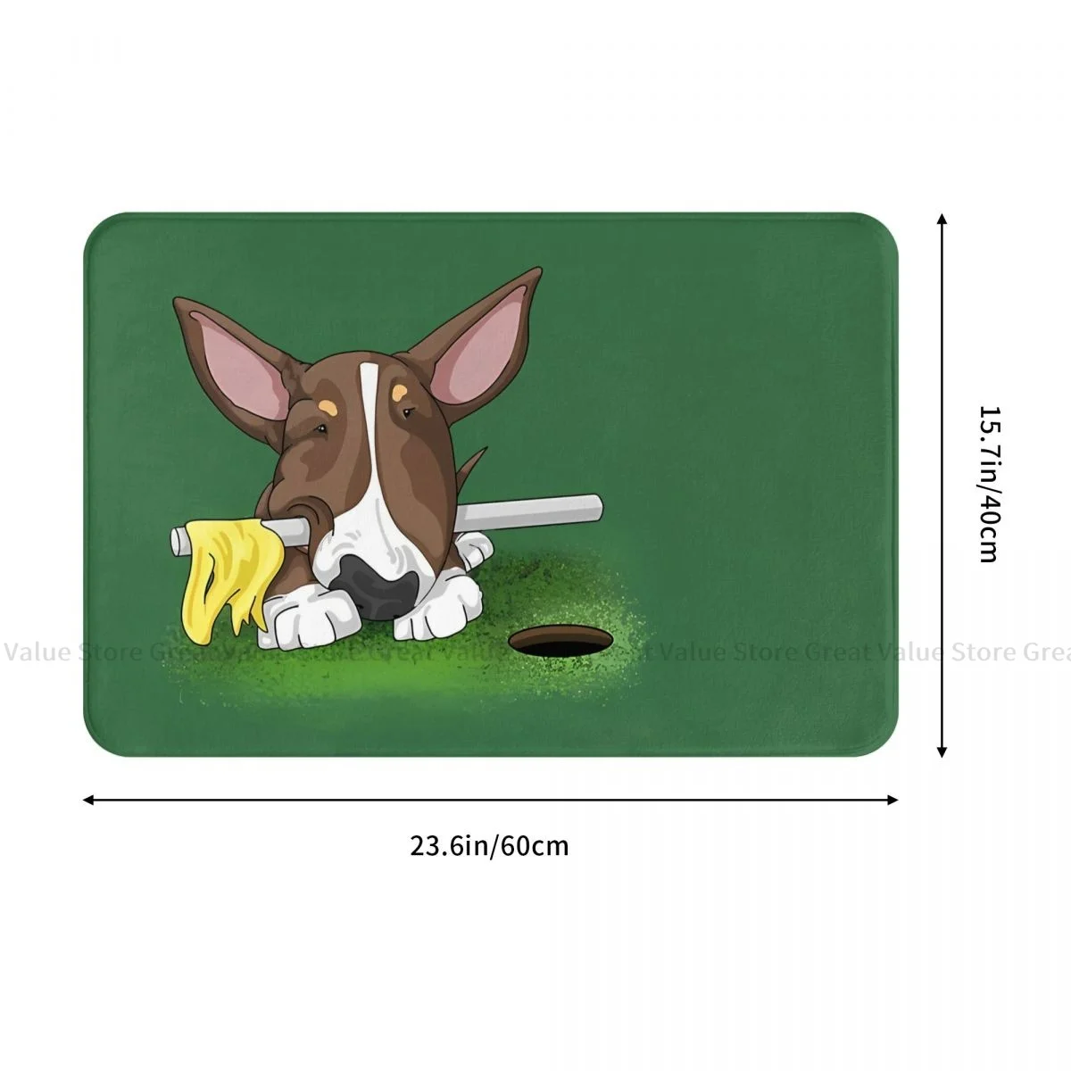 English Bull Terrier Dog Animal Non-slip Doormat Mini BullTerrier Golf Living Room Bedroom Mat Prayer Carpet Home Pattern Decor