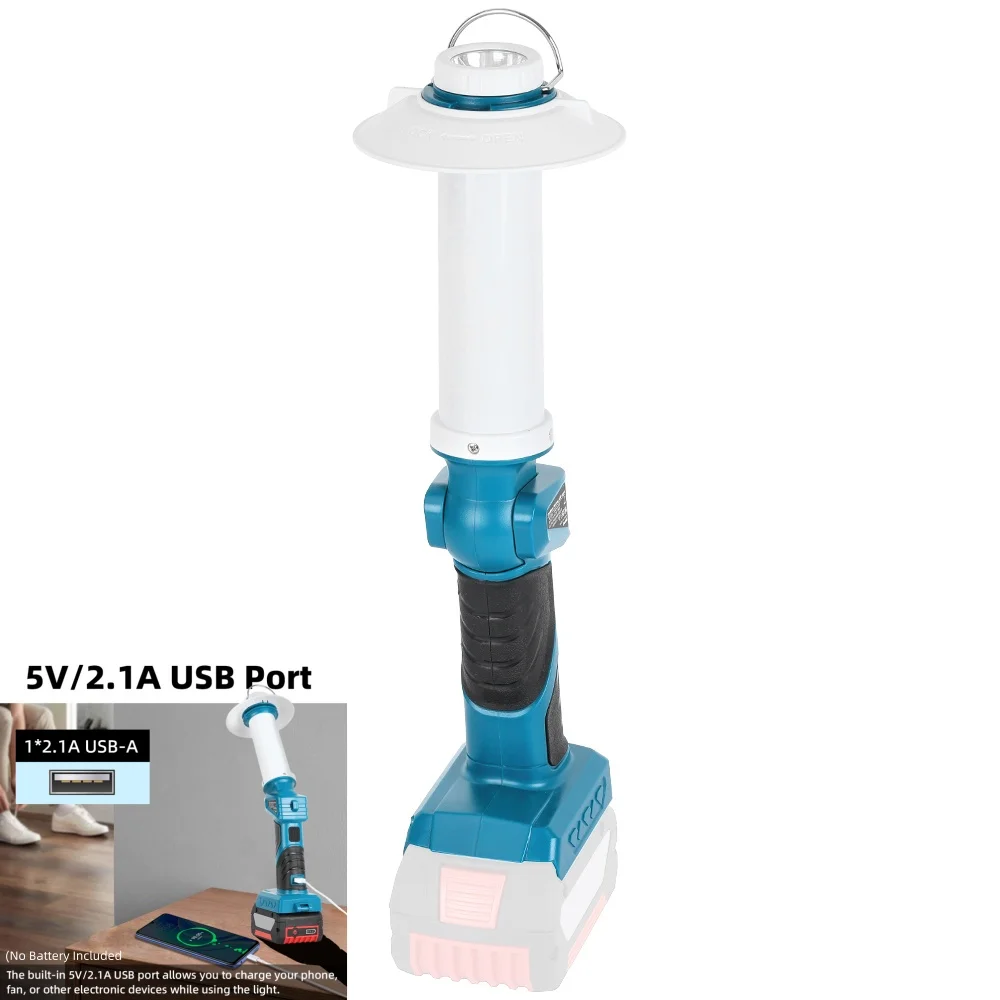 8w-800lm-ランタン-ボッシュ-18v-バッテリー用-usb出力-フック-キャンプ-ハイキング-アウトドア用非常灯-バッテリーなし