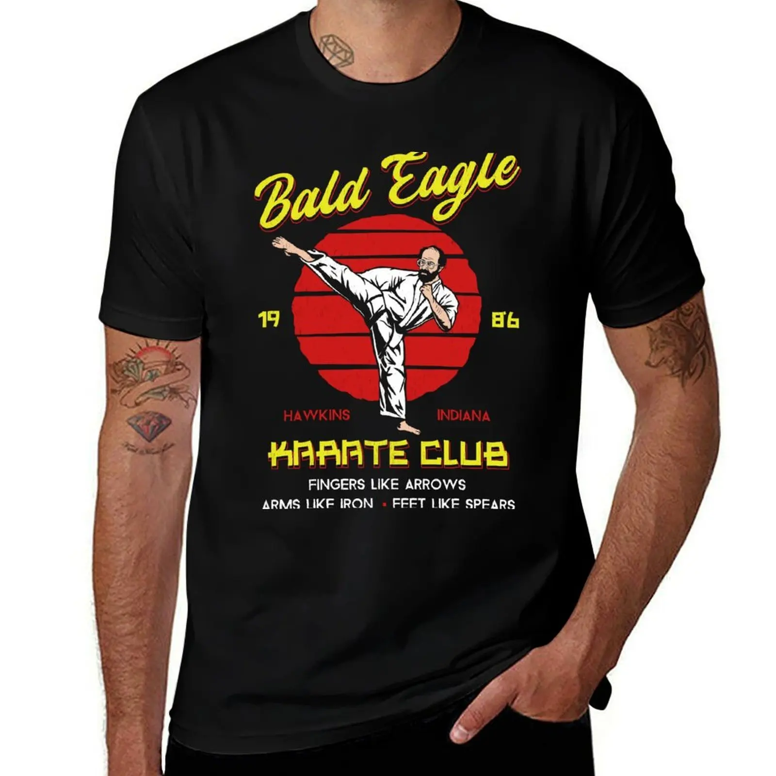 

Bald Eagle Karate Club T-Shirt t shirts with prints t shirts for man cotton soft T-Shirt