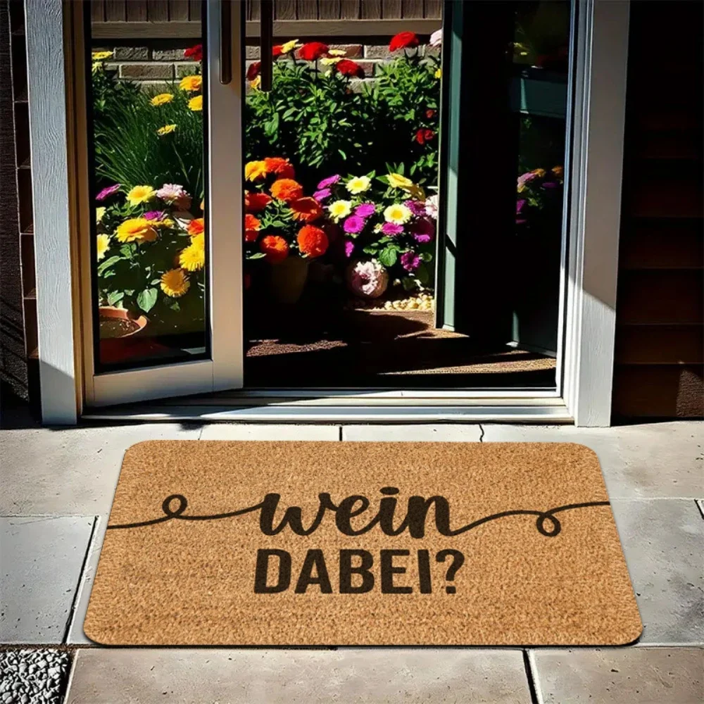 Creative Multilingual Welcome Theme Doormat Floor Rug Courtyard Entry Foyer Deck Household Non‑Slip Decorative Entry Mat**
