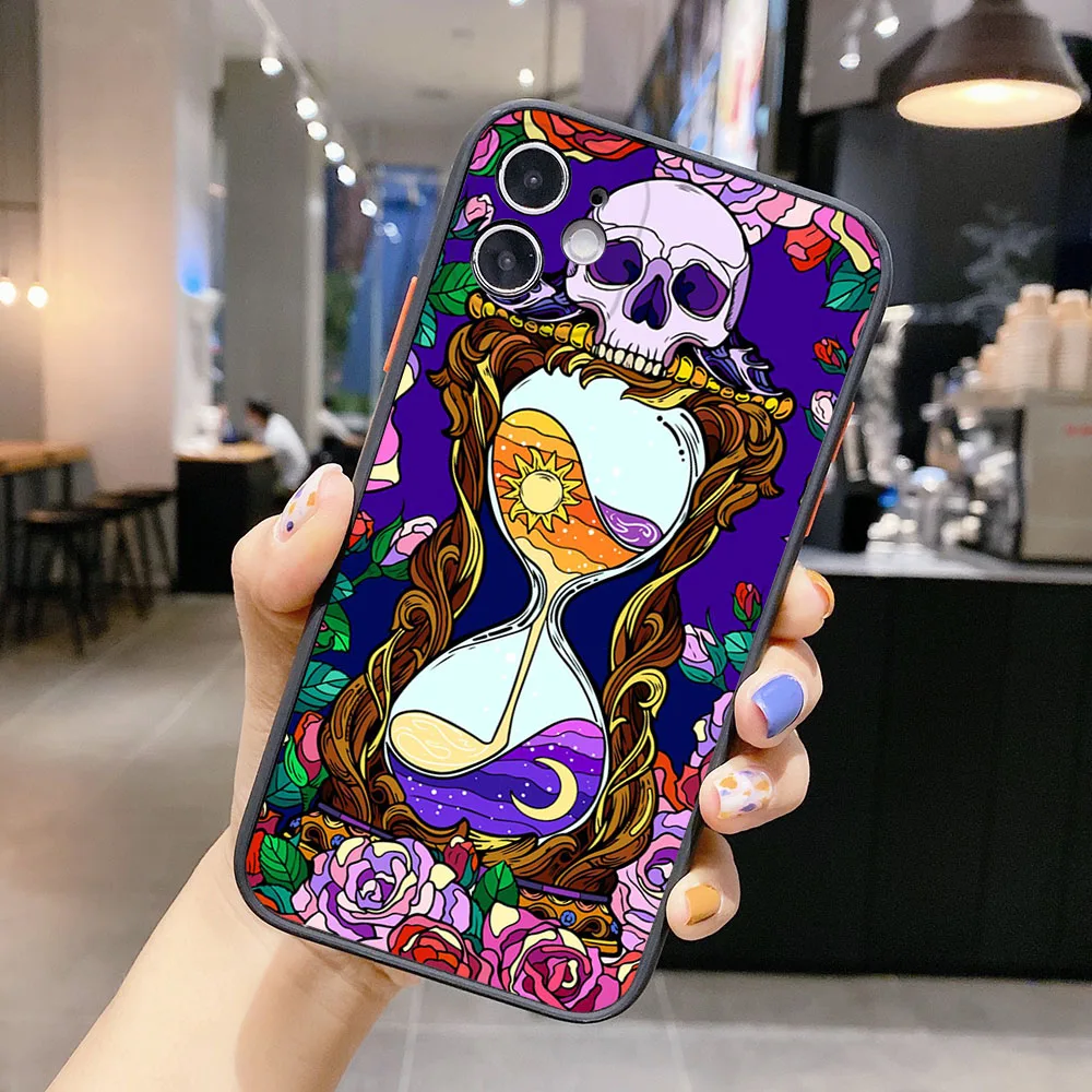 Matte Phone Case for iphone 16 14 13 15 Pro Max 8 7 Plus 12 11 Mini XR XS SE Hourglass Panda Dragon Transparent Case Funda Shell