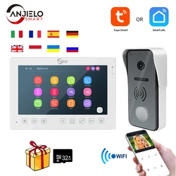 Tuya 7 Inch Wired Video Intercom System with 1080P Camera Support Recording Snapshot Snapshot Doorbell intercom in private house