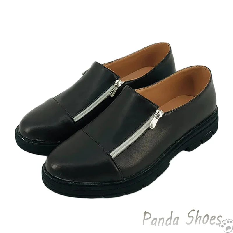 Buty do cosplayu Danganronpa Komaeda Nagito, czarne botki z anime i gier, rekwizyt do kostiumu cosplay Dangan Ronpa na Con i Halloween