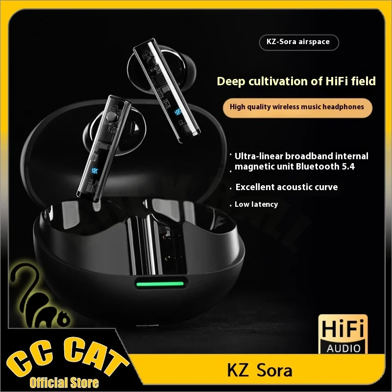 

KZ Sora Wireless Eaephones HIFI In-ear Earbuds Bluetooth 5.4 Low Delay Long Battery Life Earphones Gamer Accessories Custom
