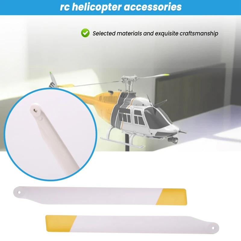 1Pair RC Toy Helicopter Upgrade C138 Rotor Wing Set For RC ERA C138 Bell 206 1:33 RC Toy Helicopter Parts Yellow