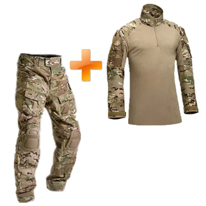 Outdoor Airsoft Paintball Odzież Strzelanie Mundur taktyczny G3 Combat Camo Koszule Cargo Spodnie Tatico US Army Odzież