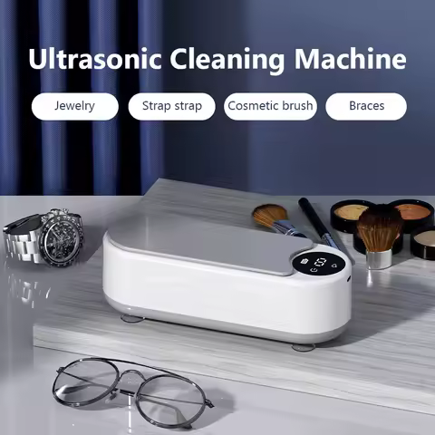 Ultrasonic Cleaner Wireless Glasses Cleaning Machine Eyewear Watch Jewelry Braces Cleaner Vibration Cleaning Box Removing Stains