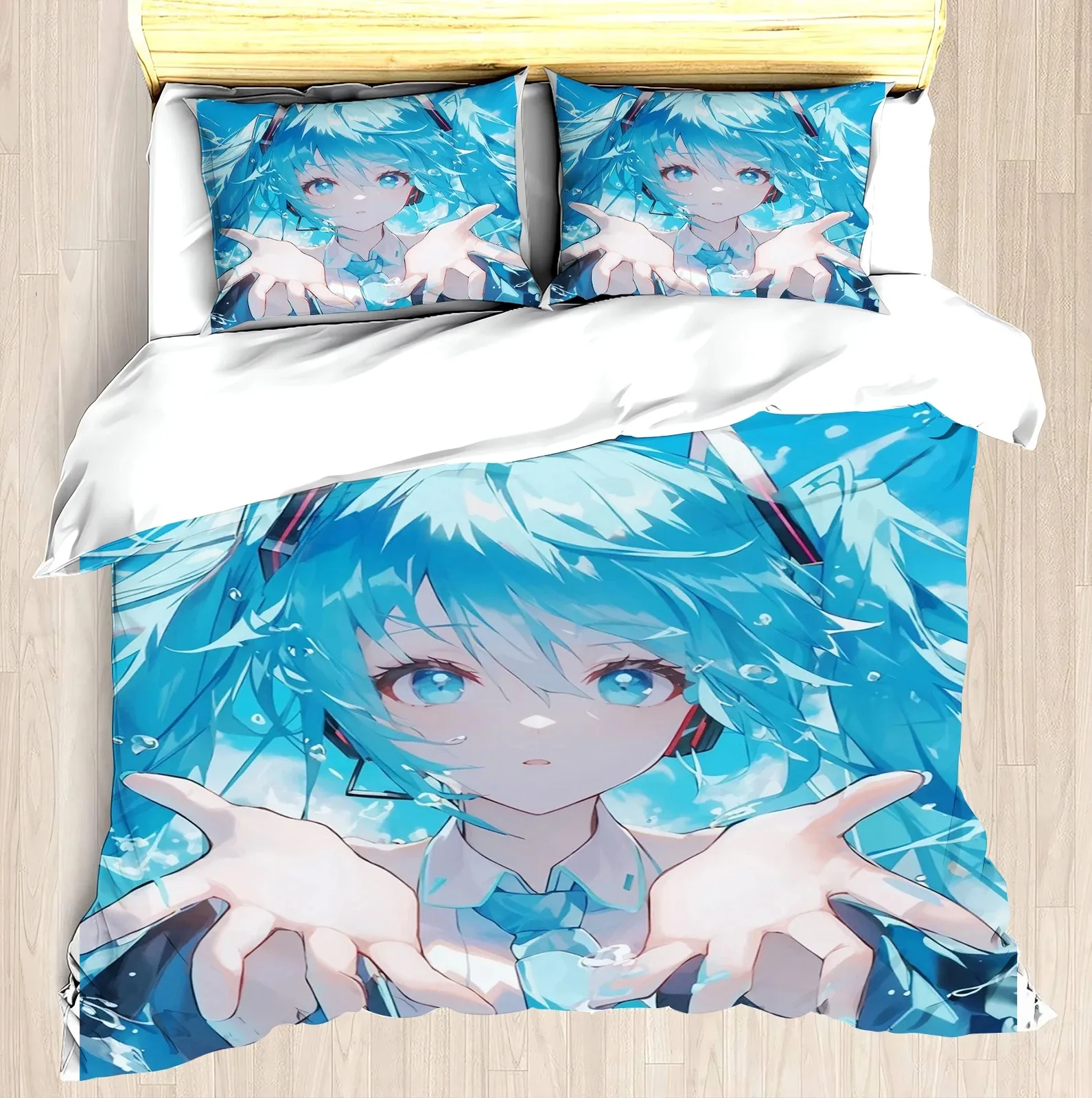 2024-fashion-miniso-modern-duvet-cover-set-japan-hatsune-miku-bedding-set-girl's-gift-mattress-3-piece-boys-room