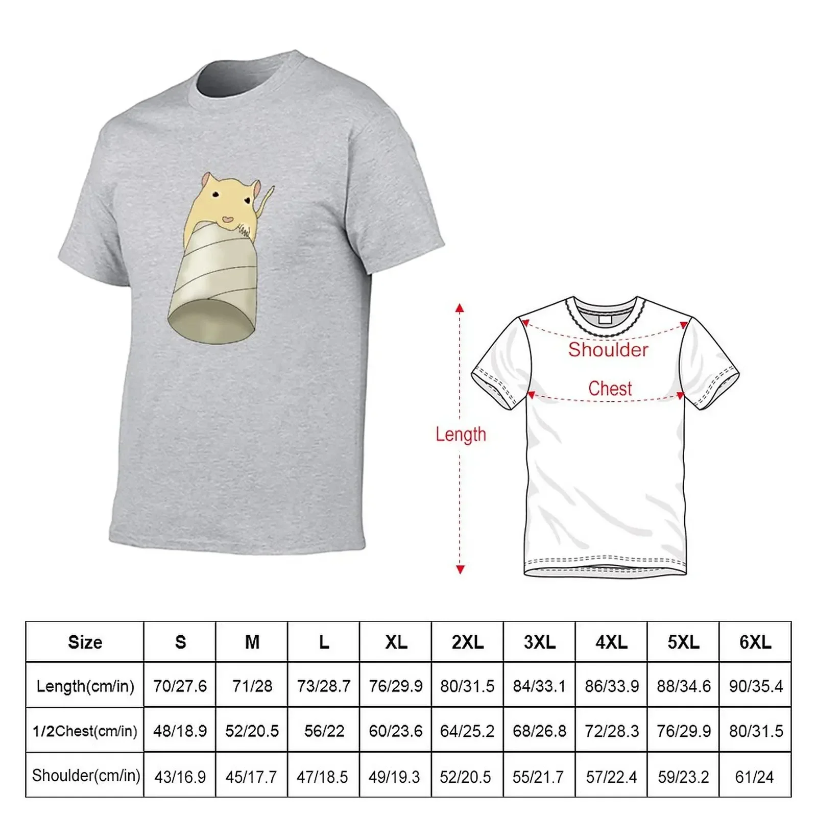 Cute golden gerbil eating toilet roll T-Shirt hippie clothes boys whites mens graphic t-shirts pack