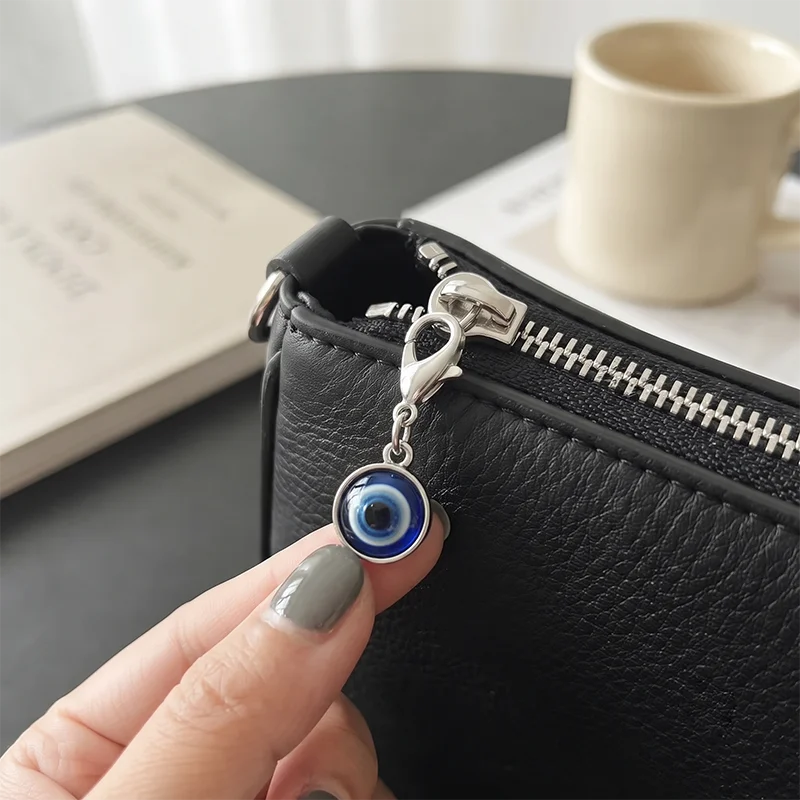 1pc Turkey Blue Bad Lucky Evil Eye Keychain for Women Decorative Key Ring for Backpacks Accessory Gift Blue Eye Talisman Pendant image 3