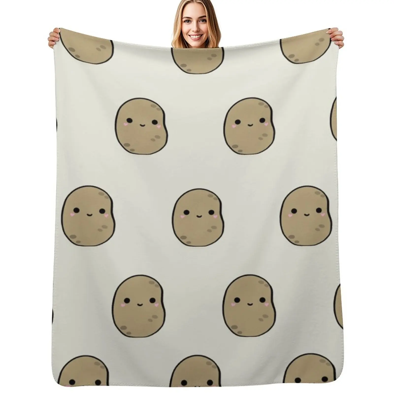 Cute Potatoes Throw Blanket Soft Beds blankets ands Hairys Travel Luxury St Flannels Blankets