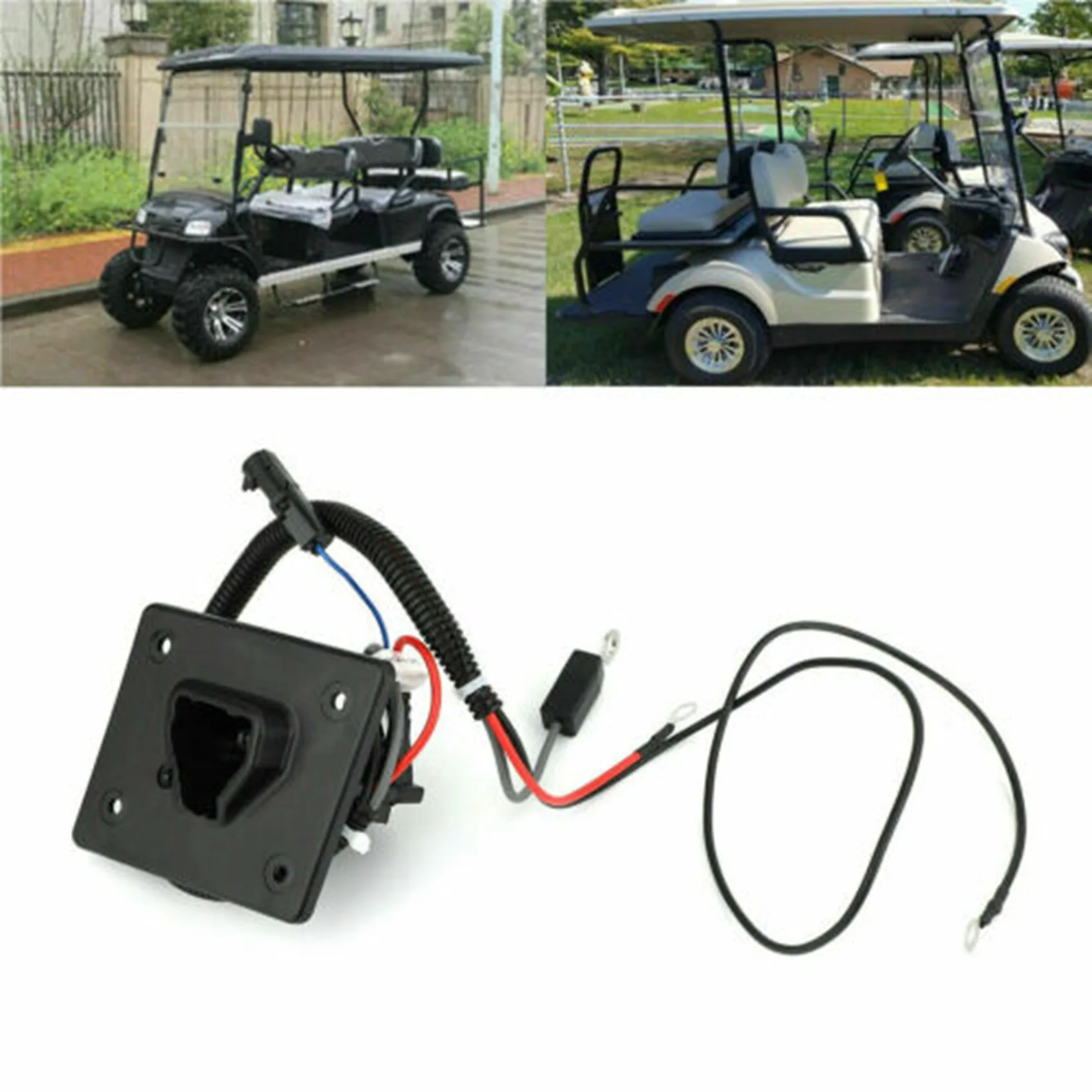 For EZGO TXT / RXV Charger Receptacle Golf Cart with Delta-Q Charger