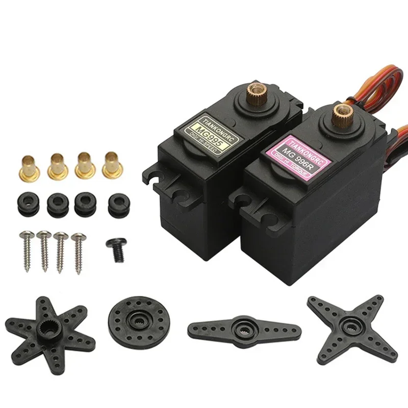 Servomoteur Numérique MG996R à Engrenage D.lique de 15kg, Bras de Lanceur Invite, pour Ardu37, Voiture RC, Robot, Hélicoptère, Bateau, Camion