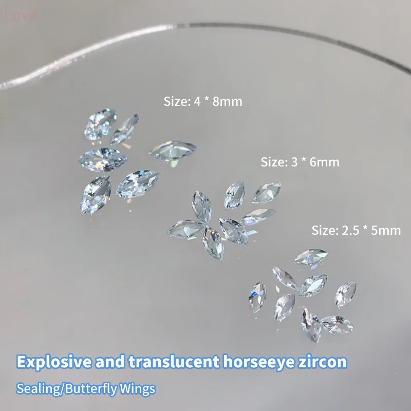 [L & P] 20 قطعة الزركون مسمار مبهرج الديكور تحميل مجسمة مسمار الملحقات مسمار اللوحة صالون الأظافر مسمار الفنانين