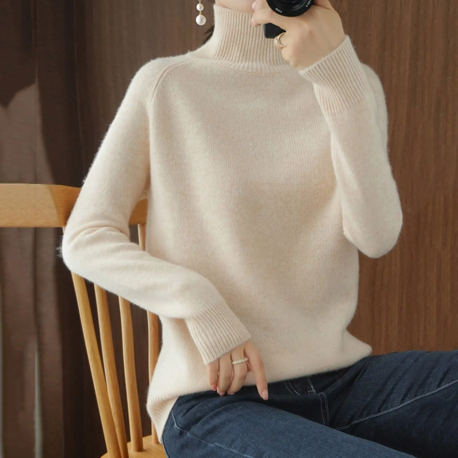 New-coming Autumn Winter Top Pull Female Turtleneck Pullovers Sweaters Long Sleeve Slim Oversize Women\'s Sweater Undershirt