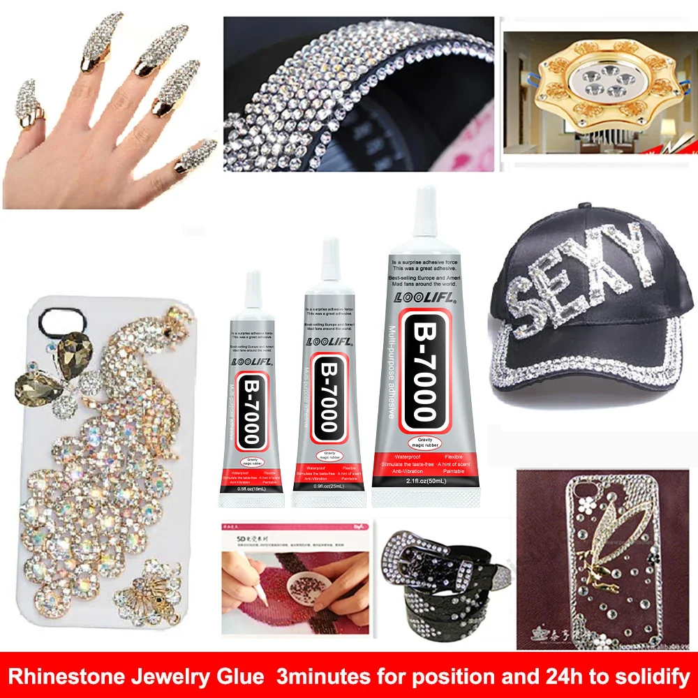 B7000 Jewellery Rhinestone Glue DIY Craft Accessories Mobile Phone Cases Touchscreen Glass Repair Liquid Super Adhesive