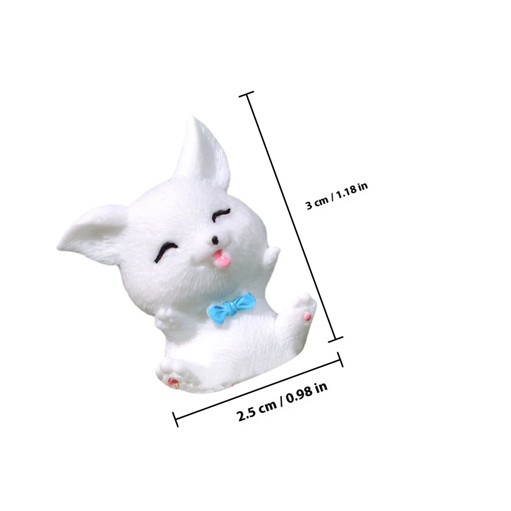 Mini renard en résine, artisanat Animal pour Micro paysage, ornement de jardin, bonsaï, décoration de maison, accessoire de Pot Succulent, 12 pièces