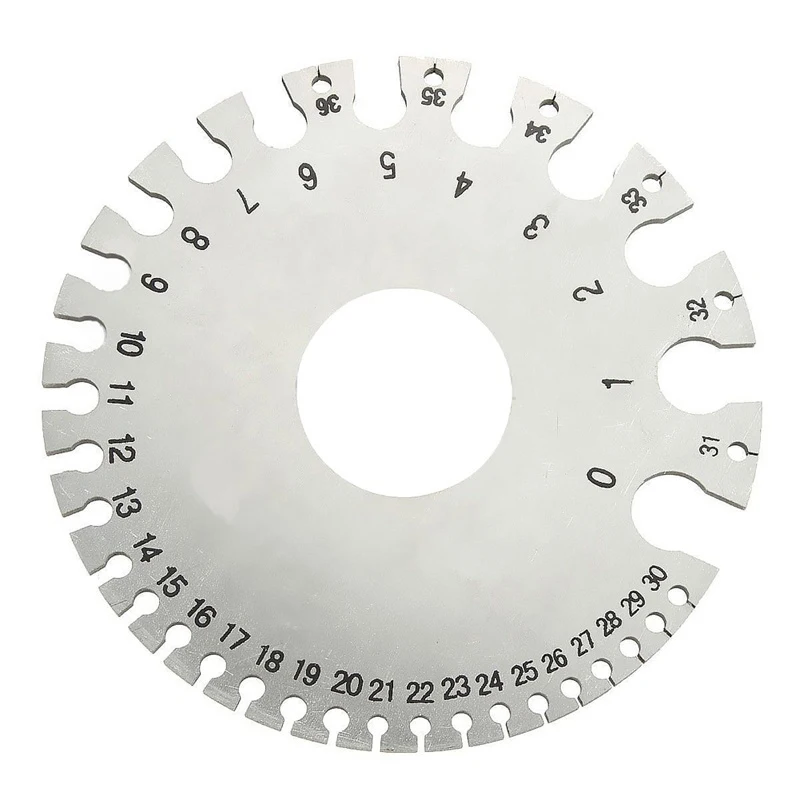 Stainless Steel Round AWG SWG Wire Thickness Ruler Gauge Diameter Tool Measuring Tool Metal Machinist Plate Ruler