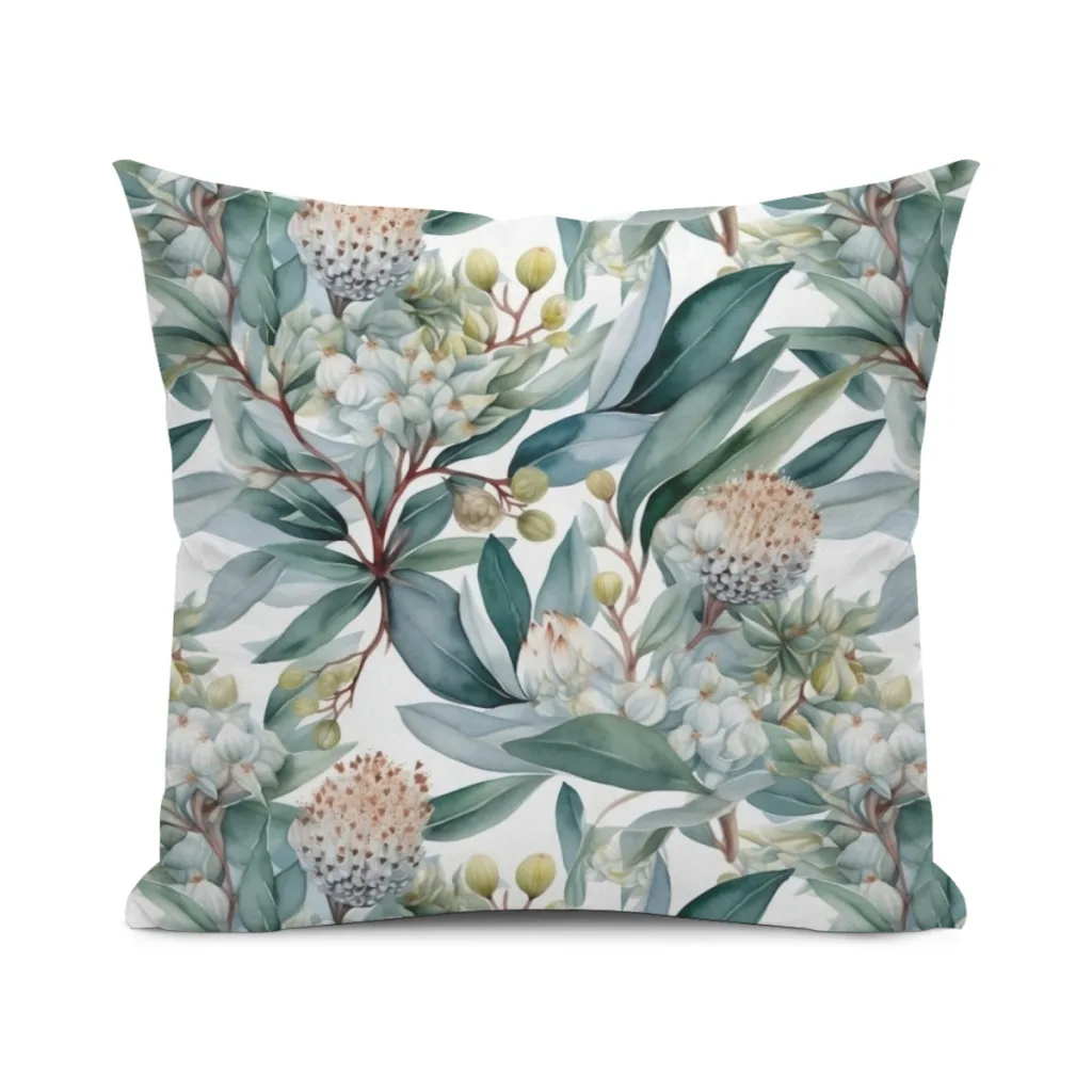 Blooming Eucalyptus pattern 2 Cushion Cover Pillowcase Cushion Pillow Home