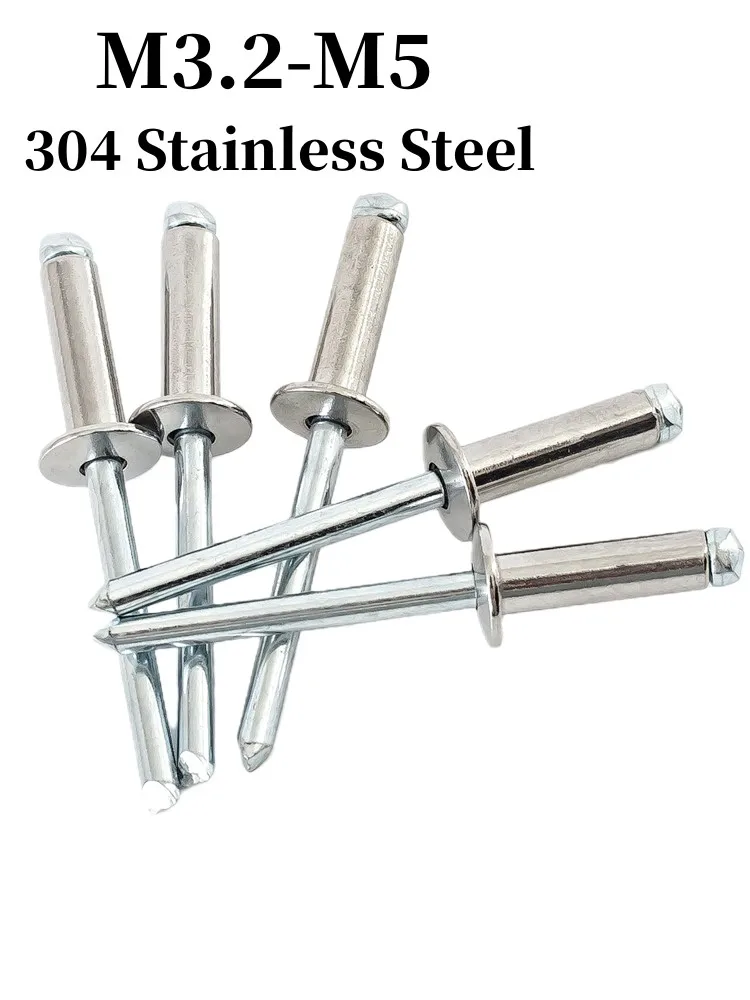 304 Stainless Steel Round Head Pop Open Hollow Blind Rivets Bolt Dropper Self-plugging Rivet Decoration Nail Rebite Blindniete