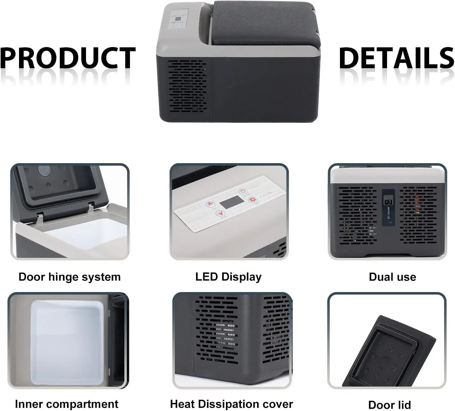 Alpicool C9PT C12PT Portable Car Freezer Cooler, 12 Volt Car Refrigerator, 10 12 Quart Fast Cooling, with 12/24V DC and 100-240V AC