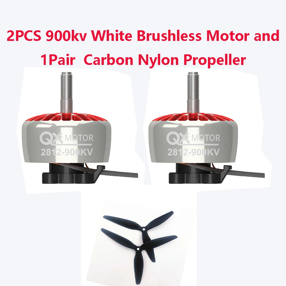 

QX-MOTOR 2PCS 2812 Brushless Motor 900/1150KV 3-6S with 1Pair Propeller for RC Racing Freestyle 8/9inch Drone