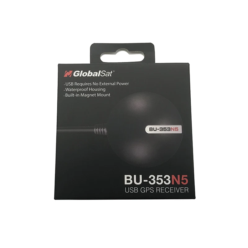 Globalsat-Cable impermeable BU353N5 BU-353N5, receptor USB GPS con USB G, ratón magnético SiRF, reemplazar BU353S4 BU-353S4, lote de 5 unidades