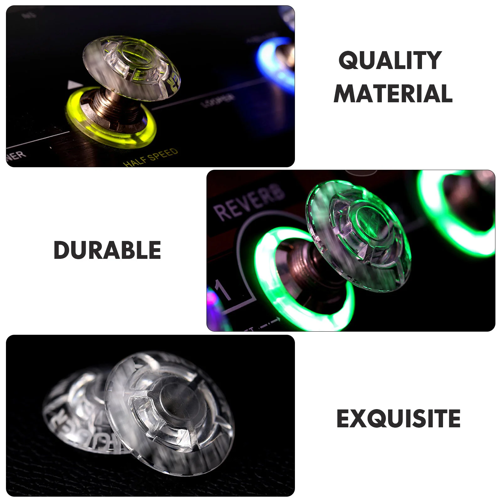 5 قطعة قبعات تأثير الغيتار شفافة PC Footswitch القبعات العالية العالمية عالية الجودة الغيتار الملحقات