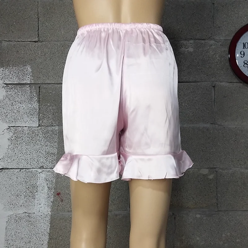 Ladies Sleepwear Underwear Soft Smooth Relaxed Leisurely Capri Pants Women's Silk Satin Pajamas Short Comfortable Shorts