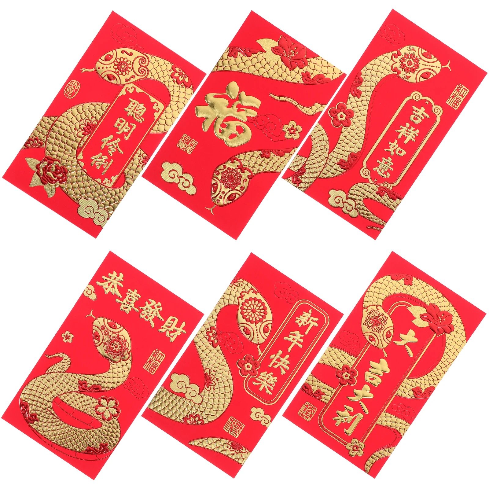 

36pcs New Chinese New Year Decor Spring Festival Red Packets Traditional Lunar Envelope Portable Money Packet 2025 Year Red