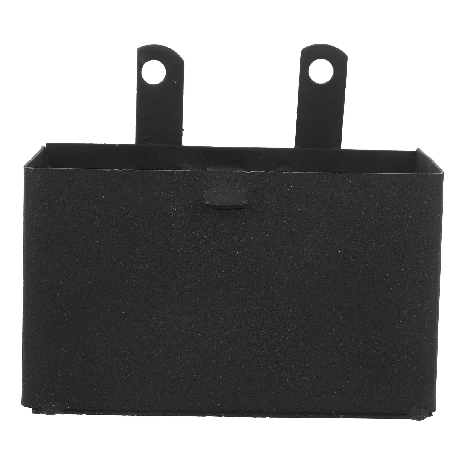 Caixa de armazenamento de metal para motocicleta atv, peças sobressalentes, scooter, veículos off-road, construção de ferro, fácil instalação, preto