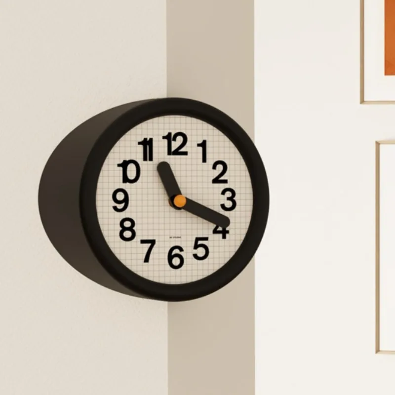 

Угловые настенные часы, декоративные настенные часы, роскошные эстетические современные интерьерные часы, бесшумные элегантные часы для гостиной, домашний декор