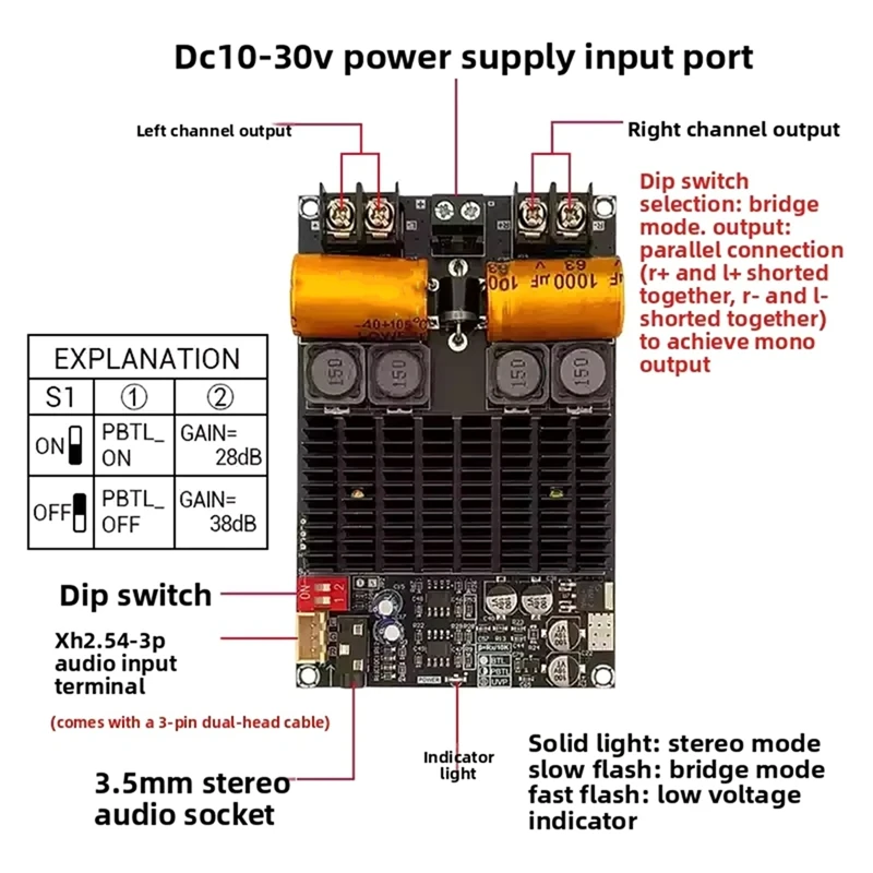 Super Sale Pure Rear Stage Digital Power Amplifier Board High Power TPA3221 Stereo 100WX2 Bridge Mono 200W Class D Audio Amp M
