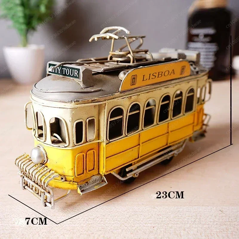 Rustic Industrial Style Iron Car Figurine Steampunk Office Desk Decoration for Men Gift image 2
