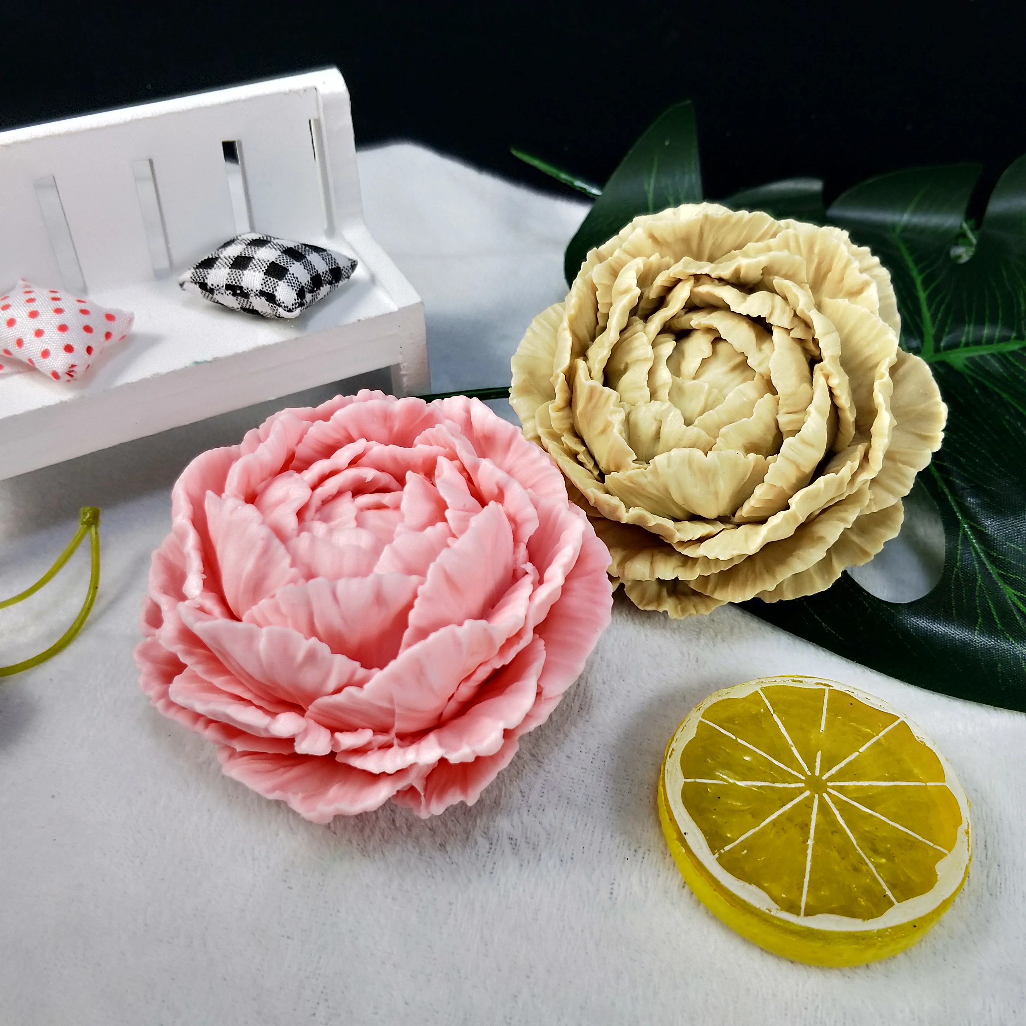 HC0209 PRZY Peony Flowers Soap Molds Mold Silicone Peony Flower Molds Bouquet Making Clay Resin Gypsum Chocolate Candle Candy