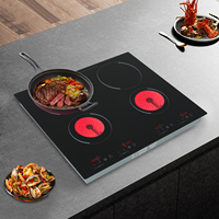 Built-in Electric Hob 4 Cooking Zones Hobs 1800 W x 2 + 1200 W x 2 9 Heat Settings 1-120 min Timer Touch Control Electric Hob