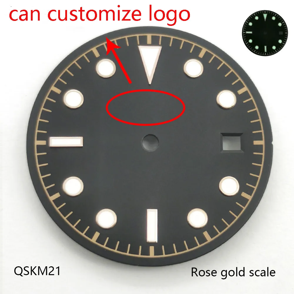 NH35 dial 30.5mm green blue dial nh35 suitable for Japanese NH35 automatic mechanical movement watchmods can customize logo