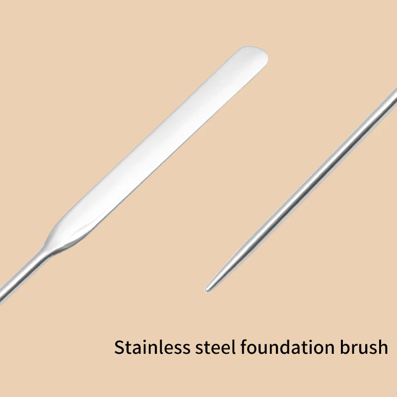 Espátula De Maquiagem De Aço Inoxidável Dual Heads, Bastão De Mistura, Ferramenta De Creme De Fundação, Ferramentas Cosméticas