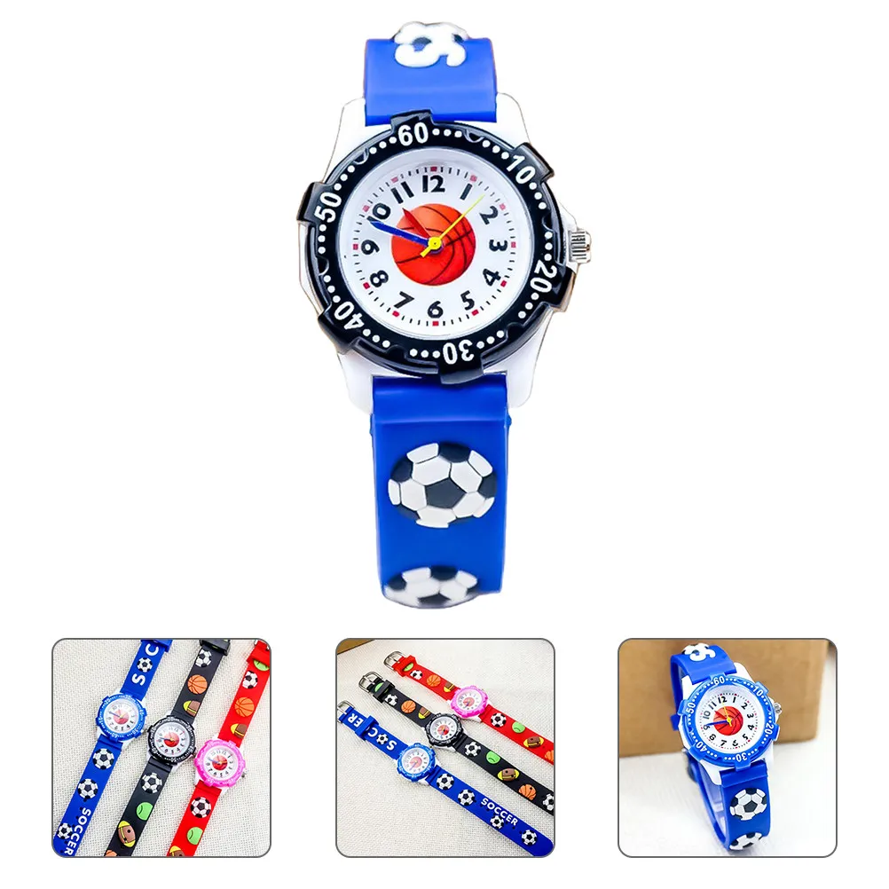 

Basketball Pattern Digital Watch Boys Cartoon Wristwatch Children Adjustable Strap Creative Adorable Appearance