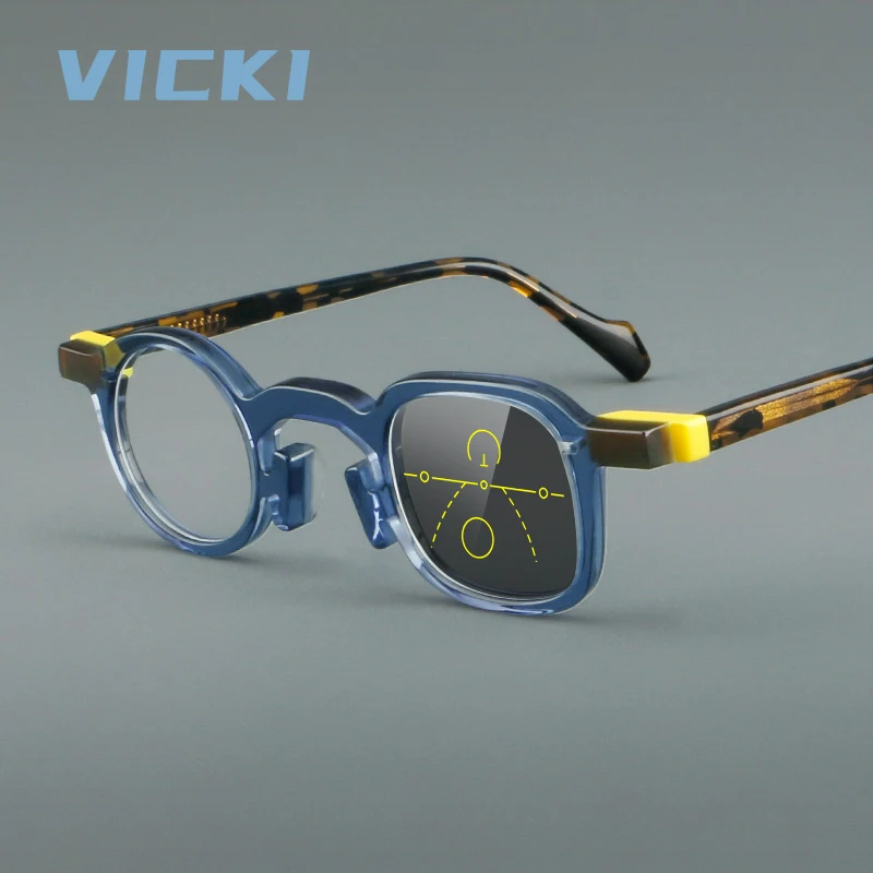 

Очки VICKI: высококачественные модные геометрические очки унисекс с защитой от синего света, настраиваемые, мультифокальные, с диоптриями, модель 21253